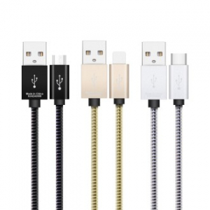 지군 메탈 충전케이블 8핀 1m