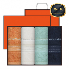 송월타올 CM 스티치 헤링본40 타올 4매 고급세트