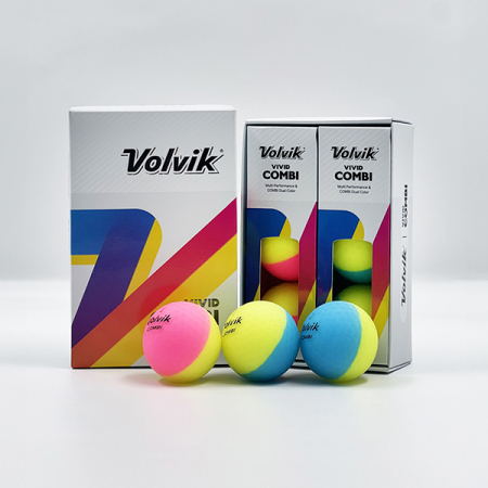 볼빅 비비드 콤비 6구 3pc 반반 골프공 무광 골프공 디바이드 골프공 #2