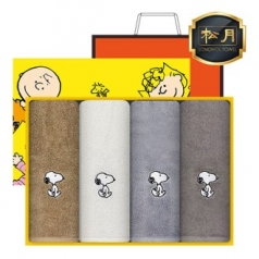 송월타올 스누피 리버40 타올 4매 고급세트