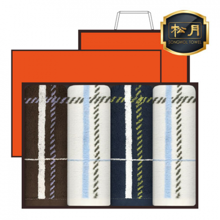 송월타올 CM 체크40 타올 4매 고급세트 #2