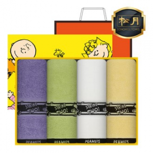 송월타올 스누피 플레이 스포츠40 타올 4매 고급세트