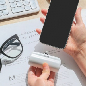 코끼리 스마트 KPB-M5000PL 미니 퀵 도킹형 고속 보조배터리 5000mAh 아이폰용, 8핀