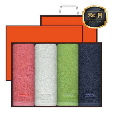 송월타올 30수 170g 컬러풀40 타올 4매 고급세트 #2