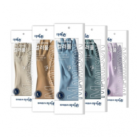 마미손 컬러풀 고무장갑 대형, 중형 #2