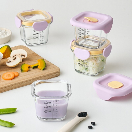 락앤락 리틀럽 디어 이유식 정사각260ml 4P혼합세트 #6