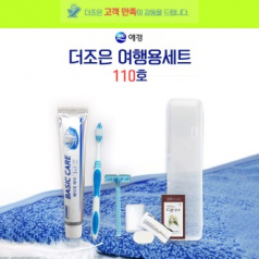 더조은 여행용세트 110호, 2080치약 50g, LG샴푸, 면도기, 비누,비누곽