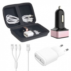 여행용충전기 세트 D // 충전기 케이블 차량충전기파우치