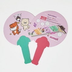 친환경종이부채 동글이 중형