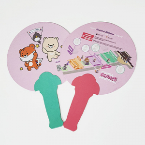 친환경종이부채 동글이 중형