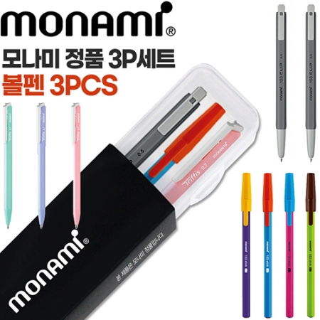 모나미 153클립0.5mm 흑 + 트리피스파스텔0.7mm + 153스틱비비드0.7mm 3P세트 #2