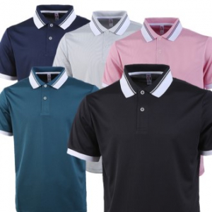 에어로쿨 골지 배색티 반팔