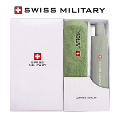 스위스밀리터리 친환경 3단수동 우산 + 180g코마사타올 세트