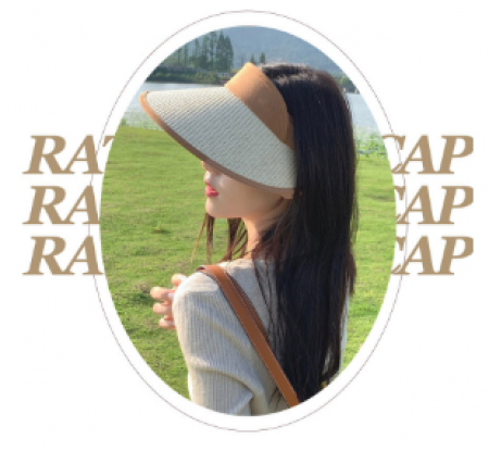 여름준비 라탄 썬캡 모자 햇빛 차단 바캉스 해변 자외선차단 아이보리 베이지 블랙 #2