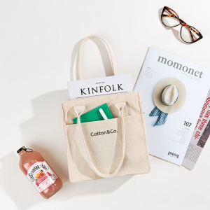코튼앤코 옆폭 토트에코백 22x22x8(옆폭8)