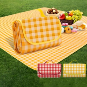 파우치형 접이식 사계절 감성 돗자리 매트 체크 패턴 나들이 피크닉 여행등산 한강 캠핑 소형 중형 대형
