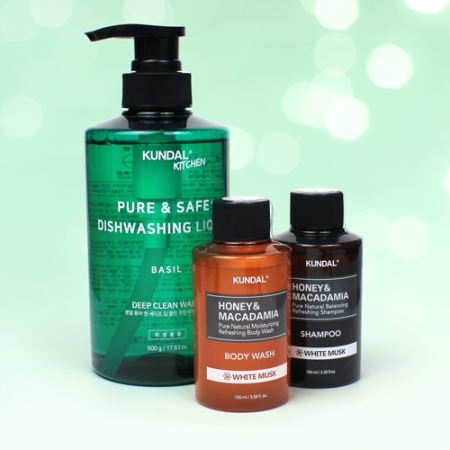 쿤달 주방세제 바질향 500ml  + 쿤달 샴푸 + 쿤달 바디워시 #2
