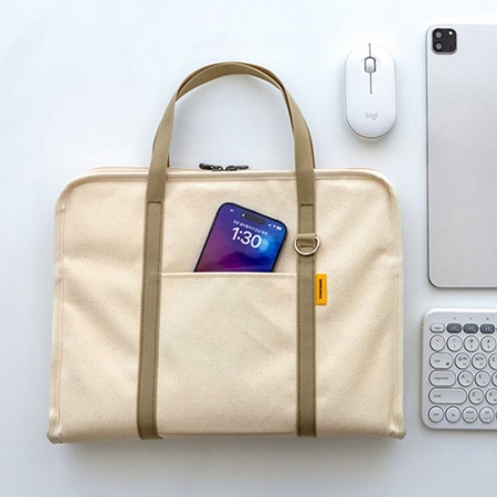 프론트 포켓 캔버스 아이패드 랩탑 백 M 13, 14인치 #2