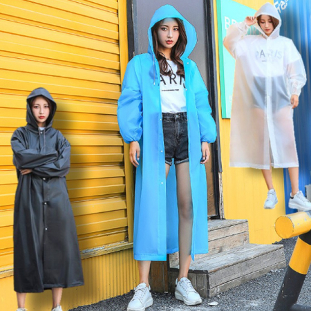 S77 EVA 남여공용 다회용 레인코트 고급 우비 #2