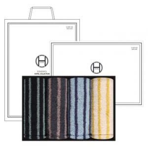 [송월타올] 호텔컬렉션 스트라이프 솔리드44 220g 4매입 H