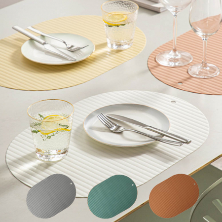 방수 식탁 테이블매트 감성 홈파티 북유럽 타원 받침 #2