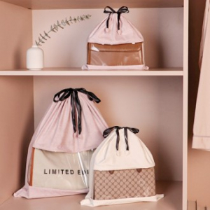 B164 스웨이드 스트링 더스트 백 복주머니 가방 4가지사이즈 인쇄 제작 답례품 행사 기념품