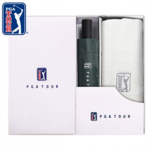 PGA 3단 완전자동 암막 세이프티 우양산+170g면사타올세트