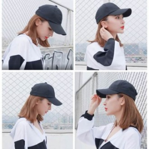 연예인볼캡 무지 여자 모자 소두 착시 블랙 단독컬러