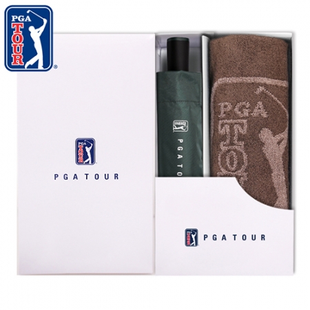 PGA 3단수동 암막 우양산+170g죽사타올세트 #2