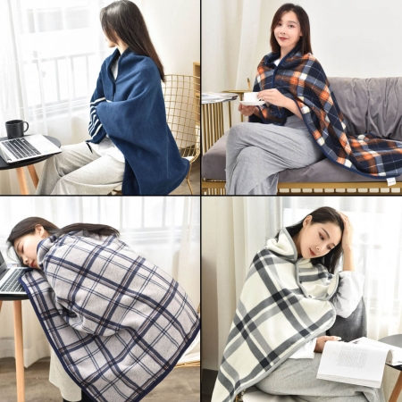 똑딱 망토담요 차량용 사무실 입는 블랭킷 극세사 #2