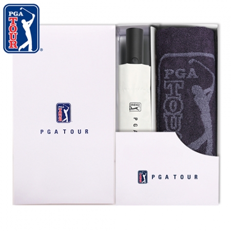 PGA 3단 완전자동 암막 세이프티 우양산+170g죽사타올세트 #2