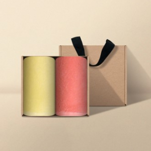 [송월타월] 30수컬러고리 핸드타올 2매 크라프트세트