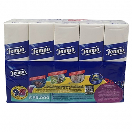 템포 행키티슈 천연펄프 먼지없는 화장지 독일산  휴대용 4겹 10매입 30개 10팩 #4