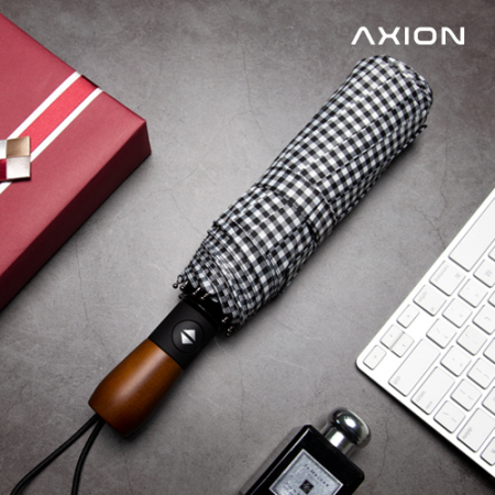 엑시온 심플우드체크3단우산 #5