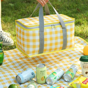 소풍 깅엄체크 보냉백