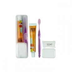 여행용세면도구 치약칫솔세트 건치365 4종 투명칫솔P