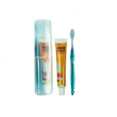 여행용세면도구 치약칫솔세트 건치365컵세트 투명칫솔P