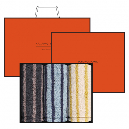 [송월타올] 호텔컬렉션 스트라이프 솔리드 220g 3매입 H #2