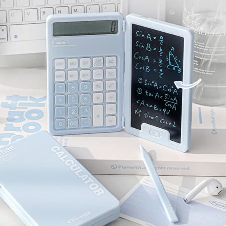 M153 휴대용 기계식 예쁜 계산기 메모 필기가능 사무용 일반 전자 계산기 인쇄 주문제작 답례품 #3