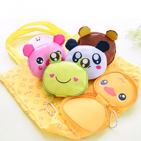 B123 캐릭터 휴대용 바쿠백 시장가방 장바구니 포켓 접이식 에코백 가방 인쇄 주문제작 답례품 #2