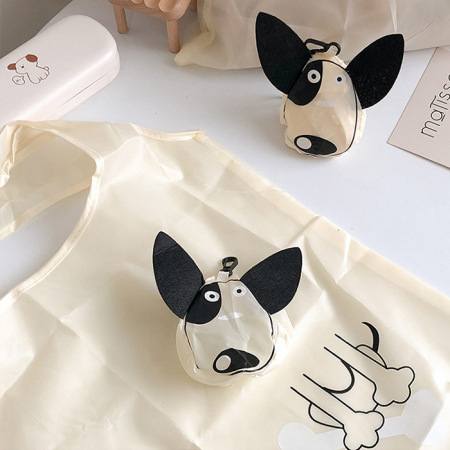 B165 강아지 바쿠백 포켓 접이식 장바구니 시장 가방 인쇄 답례품 주문제작 #3