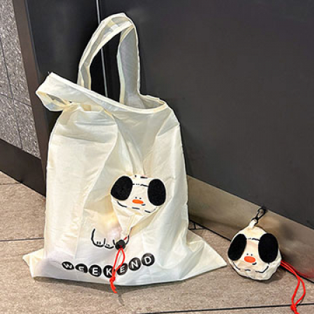 B165 강아지 바쿠백 포켓 접이식 장바구니 시장 가방 인쇄 답례품 주문제작 #2