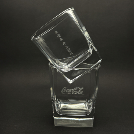 사각 언더락 위스키 양주 물 주스 유리 컵 잔 // 레이저 각인 #5