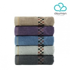 클라우망 샤이나 물결체크 세면수건 115g