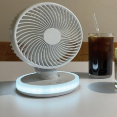 아이스 냉각 쿨 선풍기 + 조명등 6인치, 영국 휴대용 선풍기 탁상 선풍기 쿨링 다양 쿨러링