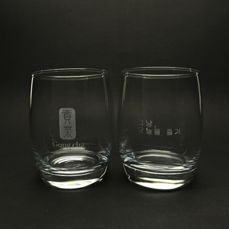 언더락 위스키 양주 물 주스 유리 컵 잔 385ML // 레이저 각인 #6