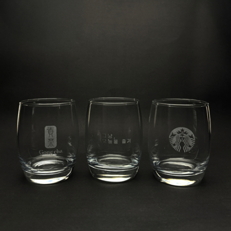 언더락 위스키 양주 물 주스 유리 컵 잔 385ML // 레이저 각인 #3