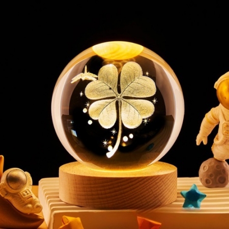 LED 모던 수정구슬 침실 무드등 8CM 십자가 + 기도 #5