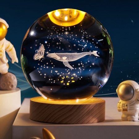 LED 모던 수정구슬 침실 무드등 8CM 네잎클로버 #8