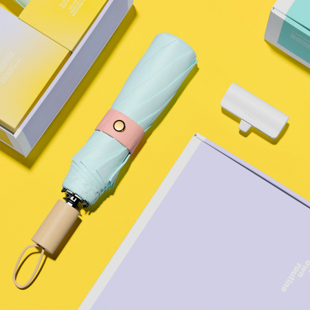 루티네 선물세트 삼색삼단 수동 암막 우양산 + 보조배터리 #2